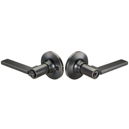 Yale Entry Lock Seabrook Lever Round Rose Kwikset Keyway Oil Rubbed Bronze SBE10BP6